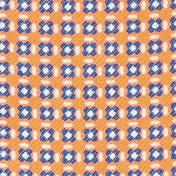 Ascot Tie In Orange Silk - Small Flower Designs