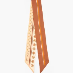 Beige And Brown Silk Twilly