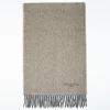 Beige And Grey Double-Faced Cashmere Scarf