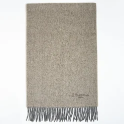 Beige And Grey Double-Faced Cashmere Scarf