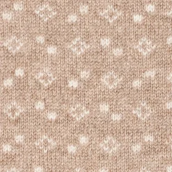Beige And Light Brown Two-Tone Cashmere Neck Warmer Geometric Pattern