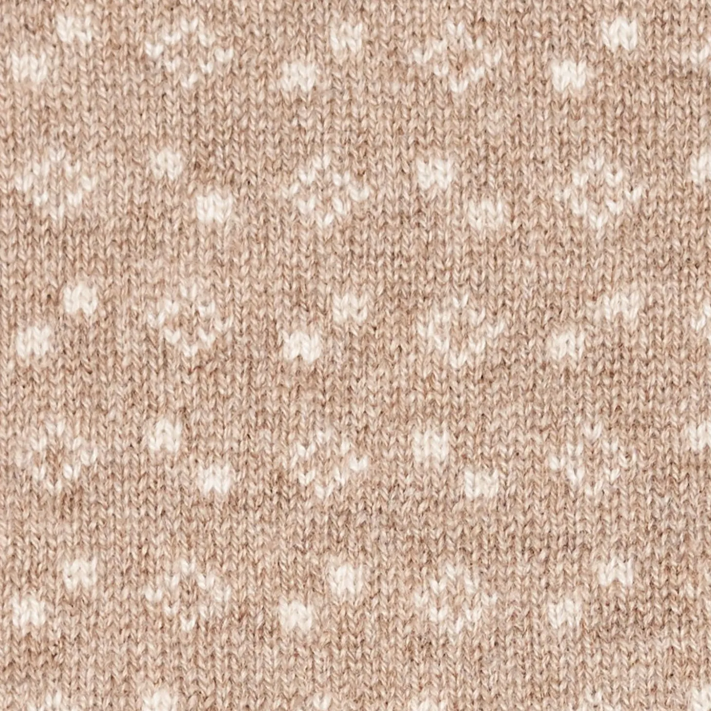 Beige And Light Brown Two-Tone Cashmere Neck Warmer Geometric Pattern