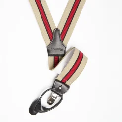 Beige And Red Striped Braces