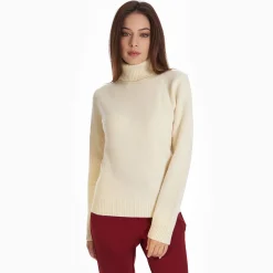 Beige Cashmere Turtleneck