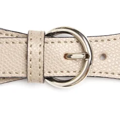 Beige Leather Scarf-Buckle