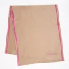 Beige Solid Colour Scarf With Contrasting Edge