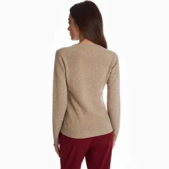 Beige Wool And Cashmere Crewneck