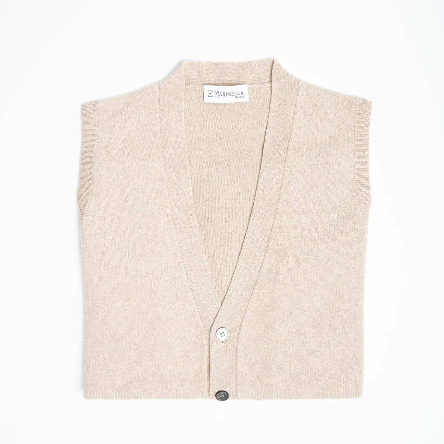 Beige Wool And Cashmere Gilet