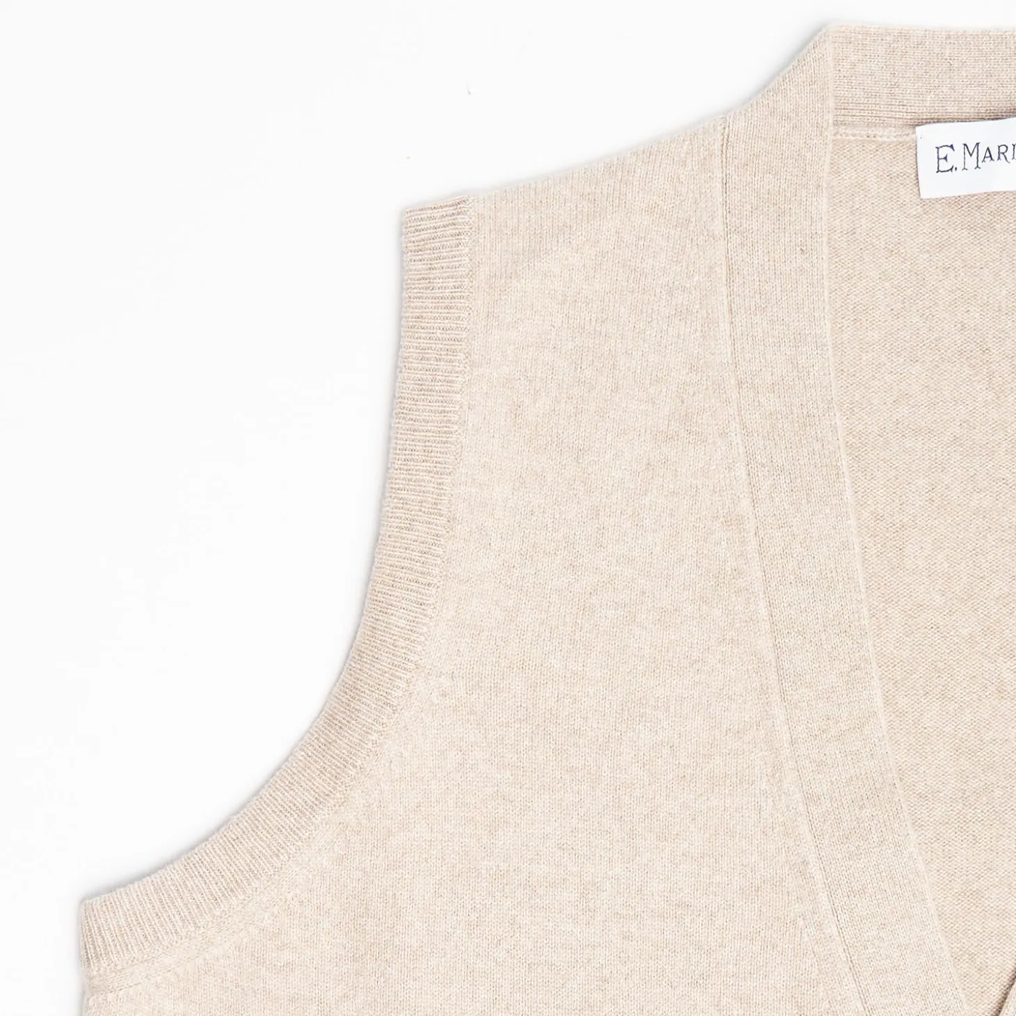 Beige Wool And Cashmere Gilet