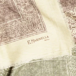 Beige Wool And Silk Stole - Alternate Checks