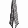 Black And White Silk Twilly