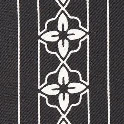 Black And White Silk Twilly