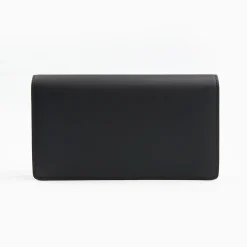 Black Big Wallet In Soft Leather