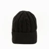 Black Cashmere Braid Beanie