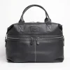Black Leather Travel Bag