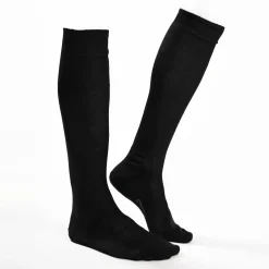 Black Long Socks In Sea Island Cotton