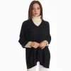 Black Poncho In Cashmere
