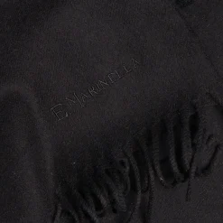 Black Solid Wool Scarf