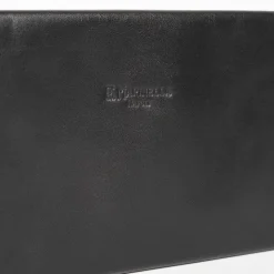 Black Travel Tie Holder In Leather