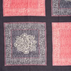 Black Wool And Silk Stole Alternate Checks