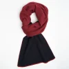 Blue And Burgundy Two-Tone Cashmere Neck Warmer