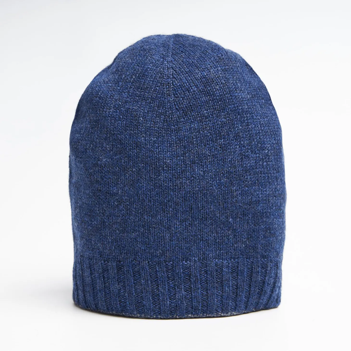 Blue And Grey Bicolor Cashmere Beanie