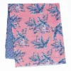 Blue And Pink Wool And Silk Scarf