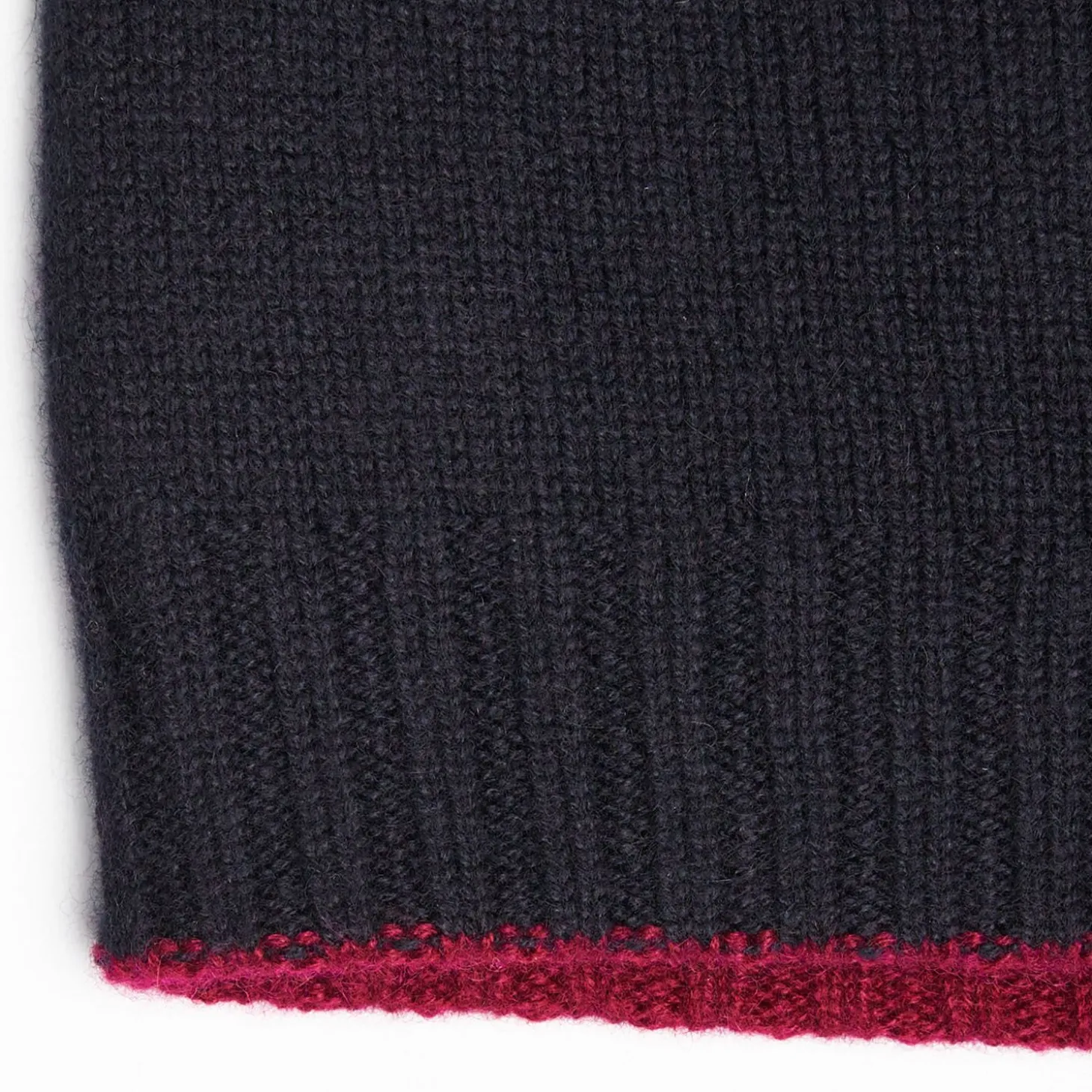 Blue And Red Bicolor Cashmere Beanie