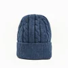 Blue Cashmere Braid Beanie