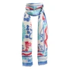 Blue Cotton And Linen Scarf