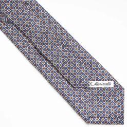 Blue Extra Long Sartorial Silk Tie - Paisley Pattern