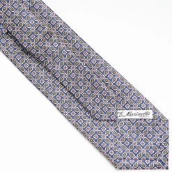 Blue Extra Long Sartorial Silk Tie - Paisley Pattern