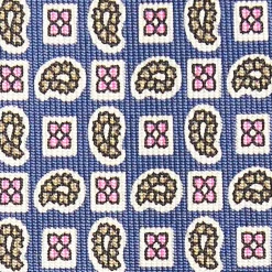 Blue Extra Long Sartorial Silk Tie - Paisley Pattern