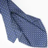Blue 5 Fold Sartorial Silk Tie - Small Flower Pattern