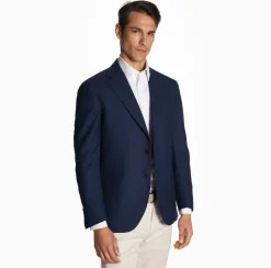 Blue Jacket With Lining Crafted By Pattern 1945 Archive Collection