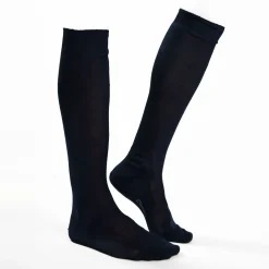 Blue Long Socks In Sea Island Cotton
