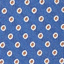 Blue Sartorial Jacquard Silk Tie - Small Geometric Designs