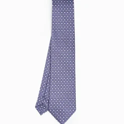 Blue Silk And Orange Fiber Tie