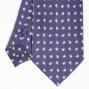Blue Silk And Orange Fiber Tie