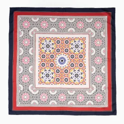 Blue Silk Scarf 90 - Mosaic