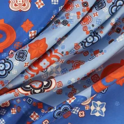 Blue Silk Scarf 90 - World Of Archivio Flowers 1961
