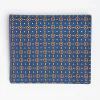 Blue Small Wallet In Silk And Leather