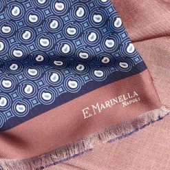 Bluette And Pink Double Silk Scarf
