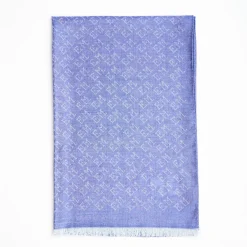 Bluette Em Logo Scarf In Wool And Cashmere
