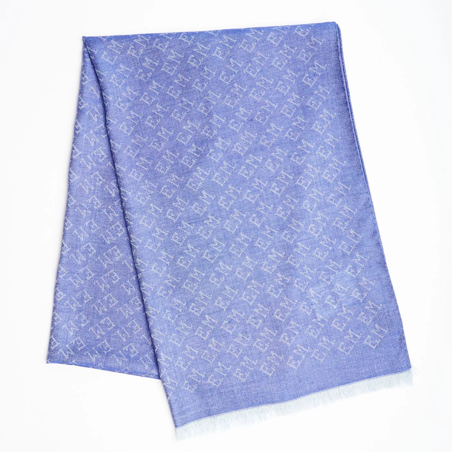 Bluette Em Logo Scarf In Wool And Cashmere
