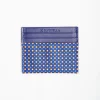 Bluette Leather And Silk Credit Card Holder 5 Compartments