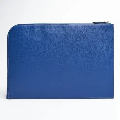 Bluette Leather Portfolio With Strap