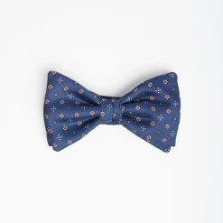 Bluette Pre-Knotted Silk Bowtie - Small Flower Pattern