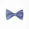 Bluette Pre-Knotted Silk Bowtie - Small Geometric Pattern