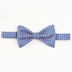 Bluette Pre-Knotted Silk Bowtie - Small Geometric Pattern